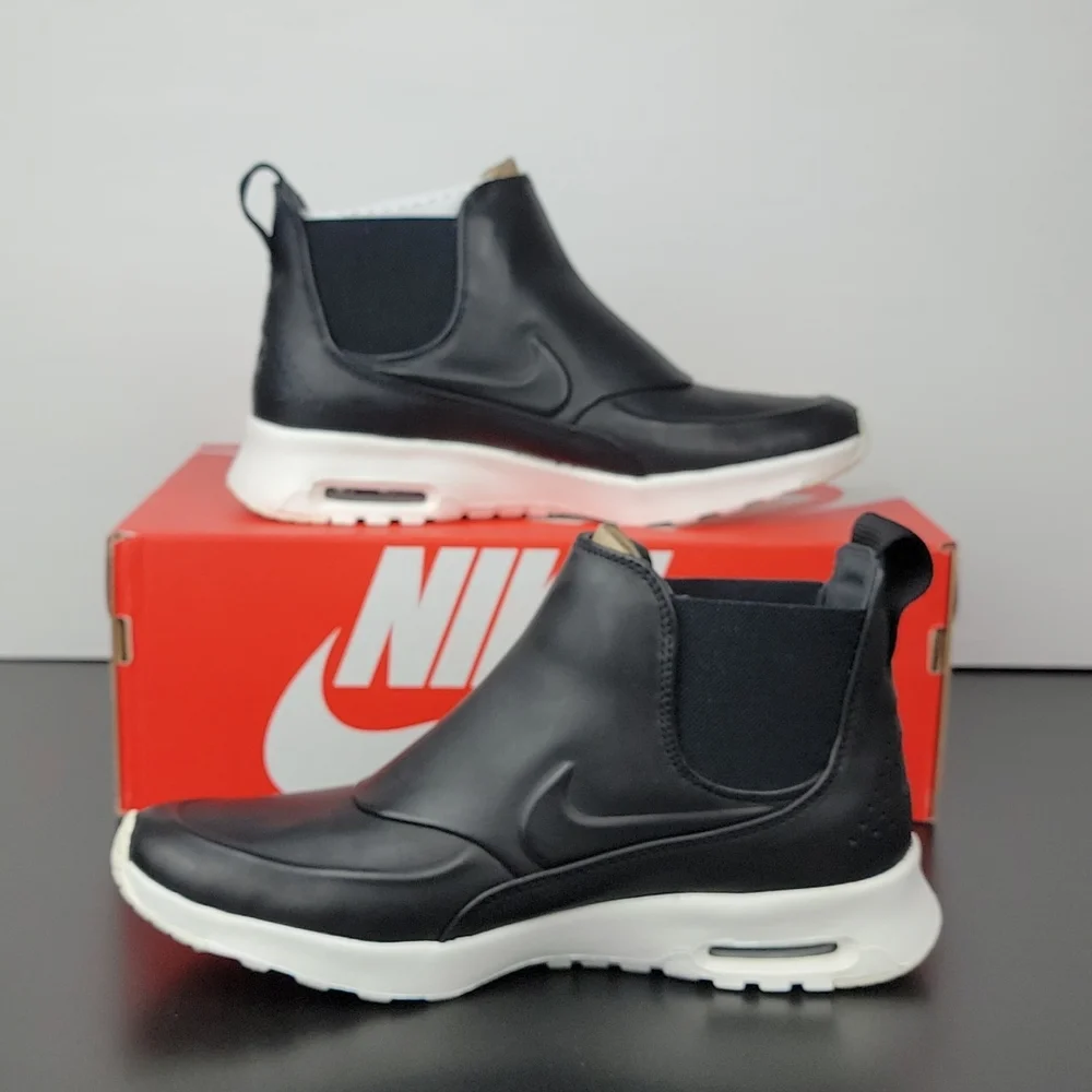 Nike Air Max Thea Mid Black Cream Women's Shoes Boots - Picture 2 of 6